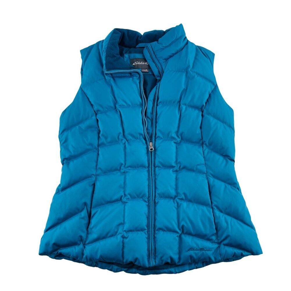 Eddie Bauer Womens Blue Puffer‎ Vest Medium Turquoise Teal